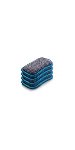 E-Cloth Washing Up Scrub Pad - Microfiber Sponge for Cleaning, Reusable Kitchen Sponge for Dishes & Sink, Non Scratch, Multi Purpose Scrubber, Machine Washable - 4 Pack