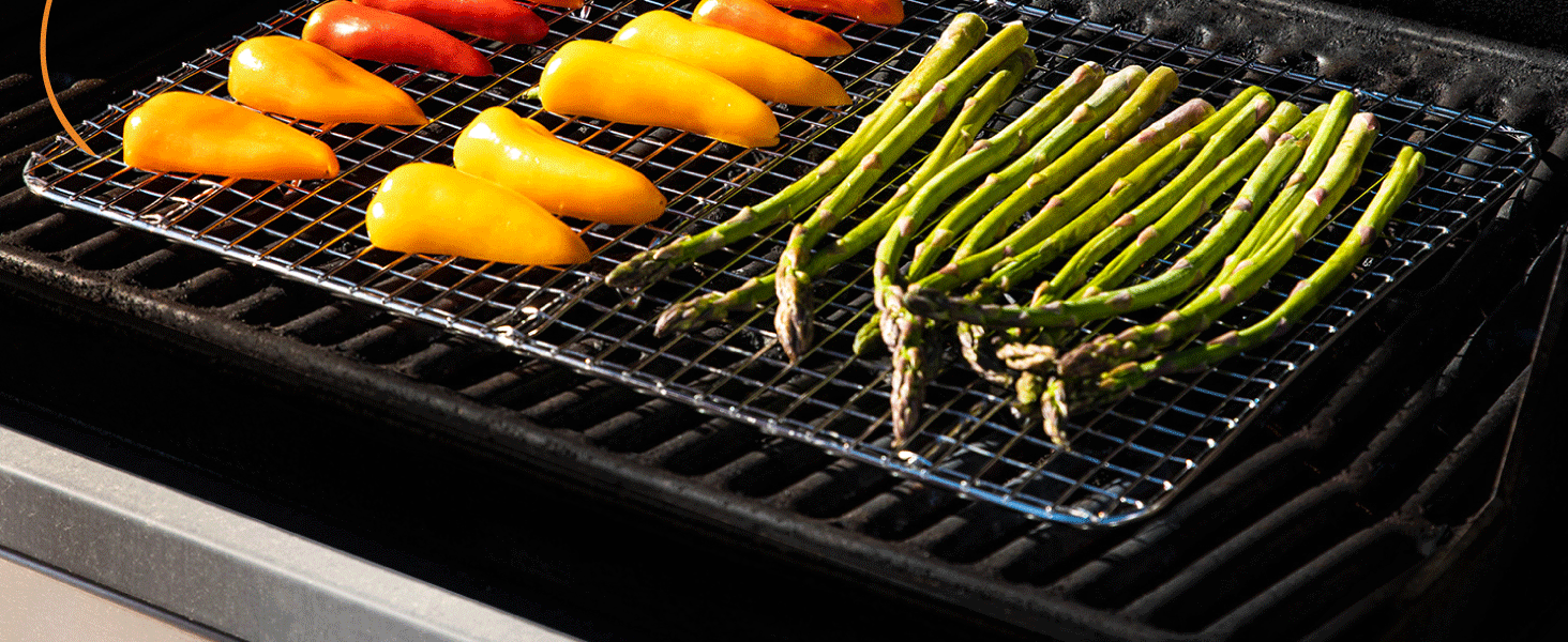 PriorityChef 18/8 Stainless Steel Cooling Rack, Heavy Duty Baking Rack For Oven Cooking, Fits Quarter Sheet Pan, Wire Rack For Cooking, Bacon, Cookie Cooling Rack, 8.5