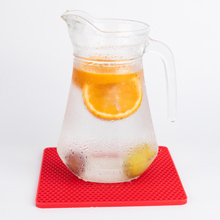 Silicone Trivets for Hot Pots and Pans, 4PCS Flexible Multipurpose Hot Pads Pot Holders, Heat Resistant Trivet Mats for Hot Dishes, Soft Non-Slip Silicone Mat for Kitchen Counter(Red)