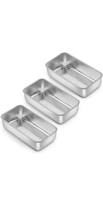 E-far Stainless Steel Baking Pan Set, 9-Piece Bakeware Sets for Cake Cookie Loaf Muffin, Include Round, Square, Rectangle Baking Sheet Pan with Lid & Cooling Rack, Dishwasher Safe