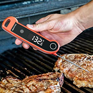 SMARTRO ST49 Digital Thermocouple Instant-Read Meat Thermometer with Ambidextrous Backlit for Food, Grilling, BBQ, Kitchen Cooking, Oil Deep Frying and Candy