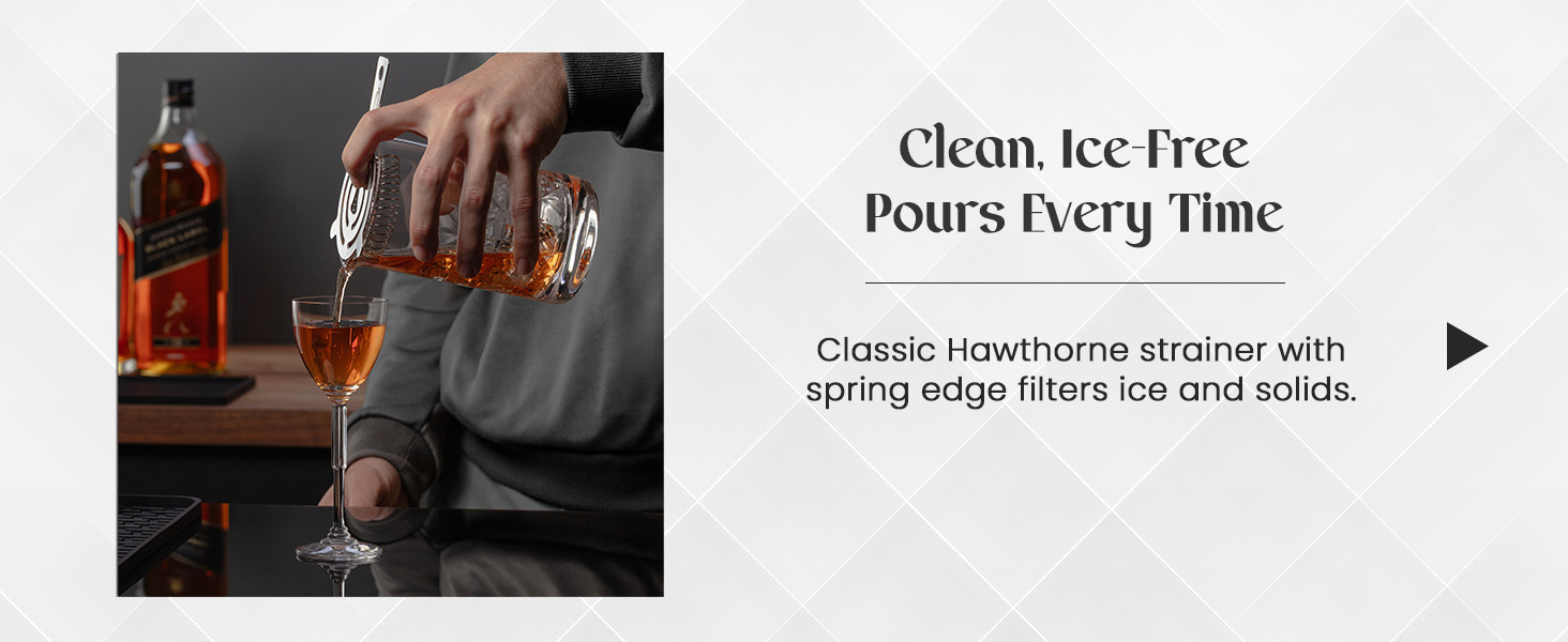 Mixology & Craft Cocktail Set - 8-Piece Bartender Kit with Mixing Glass Set, Japanese Jigger, Spoon, Muddler, and Strainer - Perfect for Old Fashioned Cocktails and Home Bars