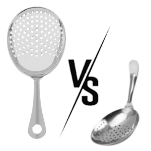 Homestia Cocktail Strainer Set, 5 Piece Gold Stainless Steel Bar Tools - Hawthorne Julep Strainer, Fine Mesh Strainer, Jigger and Spoon for Bartender Professional Drink Mixing Kit