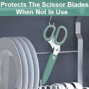 Fun Unique Kitchen Gadgets: Herb Scissors Set - Updated 2026 Cool Kitchen Tools for Cutting Fresh Garden Herbs - Sharp 5-Blade Shears with Cover, Anti-Rust Stainless Steel, Dishwasher Safe (Blue)