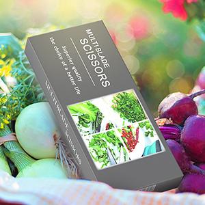 Fun Unique Kitchen Gadgets: Herb Scissors Set - Updated 2026 Cool Kitchen Tools for Cutting Fresh Garden Herbs - Sharp 5-Blade Shears with Cover, Anti-Rust Stainless Steel, Dishwasher Safe (Blue)