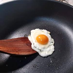 Wooden Spatula Nonstick Turner Acacia Wood, Right Long Handle Flat Frying Spatulas Handmade for Mother Wife Grandma Her Kitchen Gift, Ideal Cookware Utensils for Cooking Eggs, Fish, Pancakes