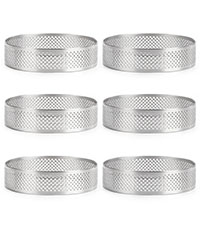 FANGSUN 4 Inch English Muffin Rings, Stainless Steel Crumpet Rings, Tart Rings for Baking, Double Rolled Nonstick Round Cake Ring, Metal Pastry Ring Mold for Dessert Food Making Tool