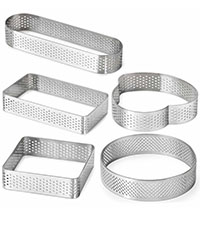 FANGSUN 4 Inch English Muffin Rings, Stainless Steel Crumpet Rings, Tart Rings for Baking, Double Rolled Nonstick Round Cake Ring, Metal Pastry Ring Mold for Dessert Food Making Tool