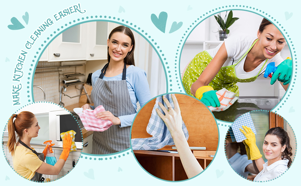 Patelai 12 Pcs Kitchen Dish Cloths for Washing Dishes Absorbent Dish Rags Cleaning Reusable Towels for Scrubbing Wipe Glass Summer Home Household Supplies(Bright Color,13.8'' X 13.8'', 11.8 x 11.8'')