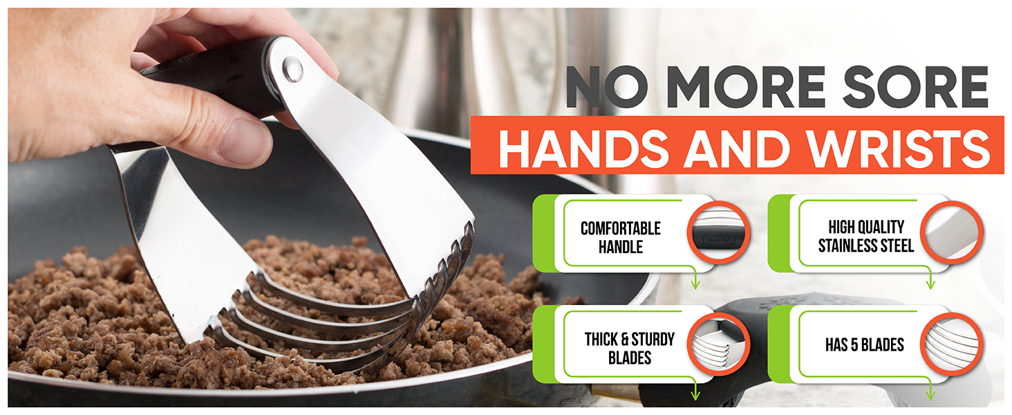 Spring Chef Medium Dough Blender - Stainless Steel Pastry Cutter Tool For Baking w/Thick Sharp Blades - Butter & Dough Cutter - Pastry Blender for Easy Mixing - Dishwasher Safe Kitchen Gadgets - Mint