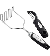 Spring Chef Large Dough Blender For Baking, Dishwasher Safe Dough Cutter Tool, Stainless Steel Pastry Cutter Tool with Sharp Blades, Manual Pastry Blender for Easy Mixing - Aqua Sky