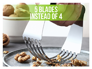 Spring Chef Large Dough Blender For Baking, Dishwasher Safe Dough Cutter Tool, Stainless Steel Pastry Cutter Tool with Sharp Blades, Manual Pastry Blender for Easy Mixing - Aqua Sky