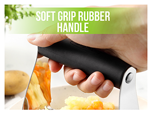 Spring Chef Large Dough Blender For Baking, Dishwasher Safe Dough Cutter Tool, Stainless Steel Pastry Cutter Tool with Sharp Blades, Manual Pastry Blender for Easy Mixing - Aqua Sky