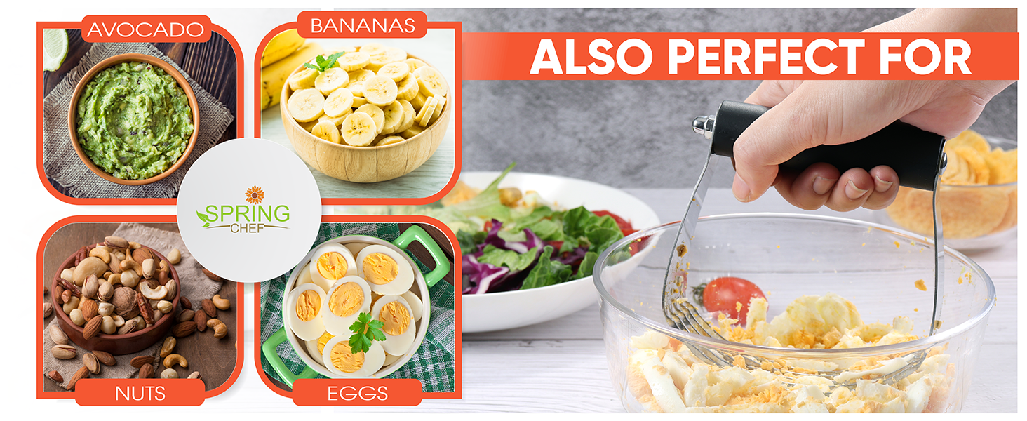 Spring Chef Large Dough Blender For Baking, Dishwasher Safe Dough Cutter Tool, Stainless Steel Pastry Cutter Tool with Sharp Blades, Manual Pastry Blender for Easy Mixing - Aqua Sky