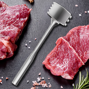 Meat Tenderizer 1 pcs Aluminium Mallet Dual-Sided - Tenderizer Tool Kitchen Pounder - Home Hammer for Tenderizing Ice Steak Stainless Veal & Chicken Safe Beater 1309479