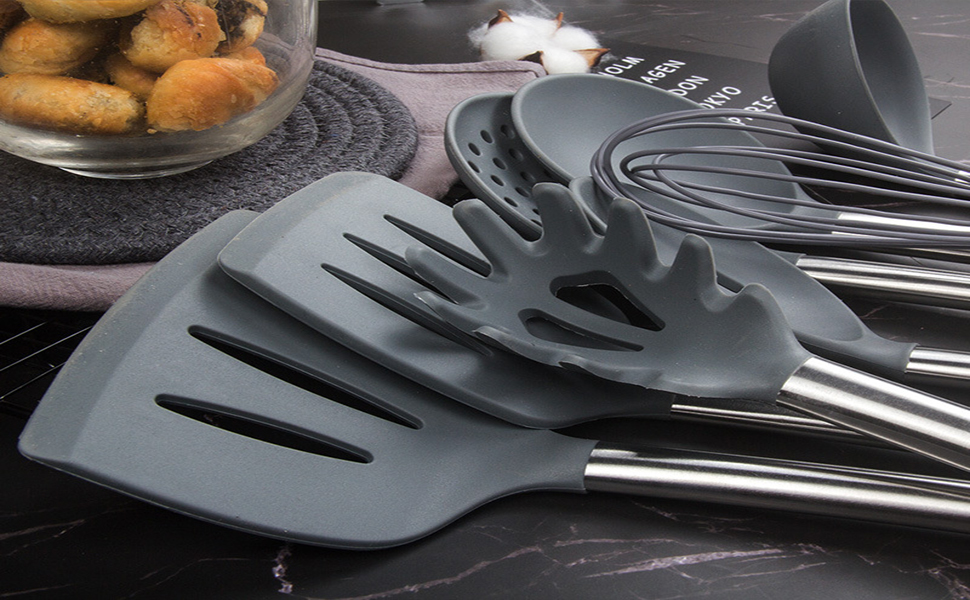 Silicone Pasta Fork, Spaghetti Server, Professional Pasta Server Spoon Heat Resistant Noodle Spoon, Spaghetti Strainer Best Cooking Tools