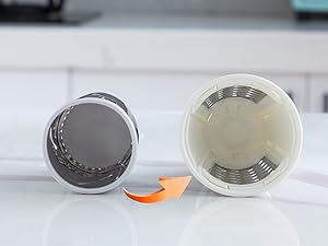 VEKAYA Rotary Cheese Grater, 5 in 1 Cheese Grater with Handle, Replaceable Stainless Blades Cheese Shredder, Cheese Vegetable Slicer, Easy to Clean Kitchen Gadgets with Storage Box