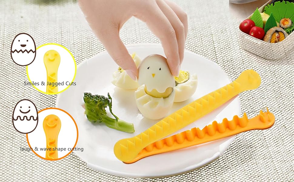 2 Pieces Egg Slicer,Egg Cutter,Egg Cutter for Hard Boiled Eggs,Cute Shape for Children's Bento Lunch Dishwasher Safe and Easy to Clean 2 Slicing Styles