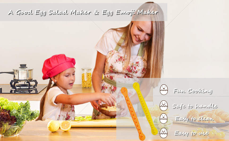 2 Pieces Egg Slicer,Egg Cutter,Egg Cutter for Hard Boiled Eggs,Cute Shape for Children's Bento Lunch Dishwasher Safe and Easy to Clean 2 Slicing Styles