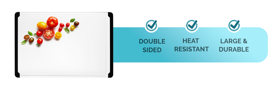 Extra-Large Cutting Board for Kitchen, 18” Reversible Cutting Board with Juice Groove, Dishwasher Safe Plastic Chopping Board Non-Slip Grip for Meal Prep, Meat, Vegetables, and Everyday Cooking