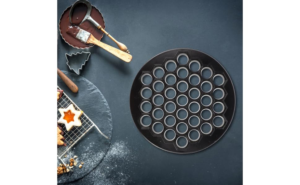 Russian Maker Dumplings Mold Metal Ravioli Maker Black
