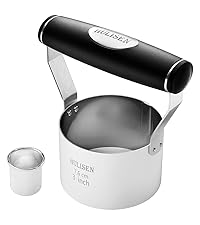 HULISEN Square Biscuit Cutter Set (4 Pieces/Set), Stainless Steel Cookies Cutter with Handle, Professional Baking Dough Tools, Gift Package (Square)