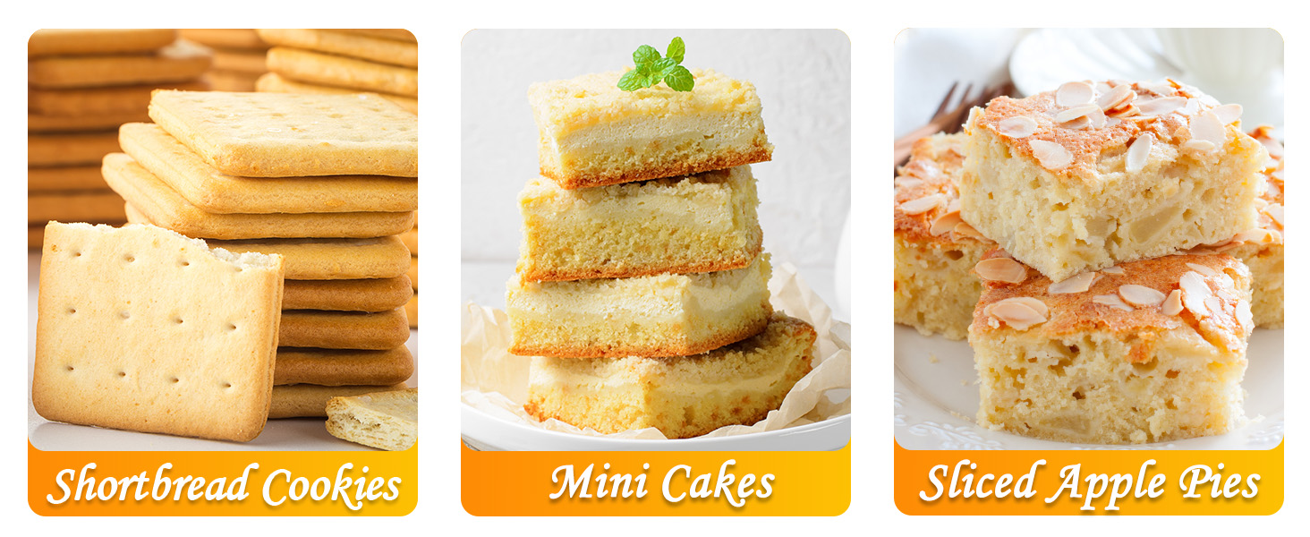 HULISEN Square Biscuit Cutter Set (4 Pieces/Set), Stainless Steel Cookies Cutter with Handle, Professional Baking Dough Tools, Gift Package (Square)