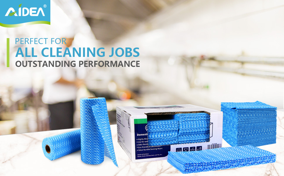 AIDEA Cleaning Wipes, Multi-Purpose Towel Reusable Cleaning Cloths 40Ct(1 Pack), Domestic Wipes, Dish Cloths(12''x24'')