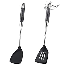 FJNATINH Solid 304 Stainless Steel Skimmer Slotted Spoon Colander Strainer Ladle for Cooking and Frying, Kitchen Utensils Wire Strainer Pasta Strainer Spoon