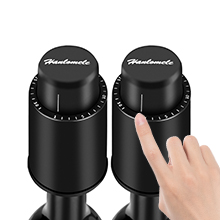[2 PACK]Wine Bottle Stoppers, Reusable Wine Stoppers, Vacuum Wine Preserver with Time Scale Record, Wine Savers Vacuum Pump Corks Keep Wine Really Fresh, Best Gift Accessories.