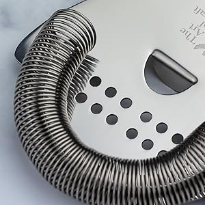 Professional Cocktail Shaker Set Bartending Kit: Weighted Boston Shaker Tins, Hawthorne Strainer and Japanese Jigger