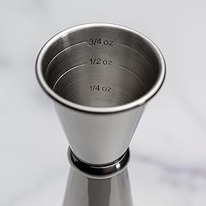 Professional Cocktail Shaker Set Bartending Kit: Weighted Boston Shaker Tins, Hawthorne Strainer and Japanese Jigger