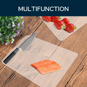 Fotouzy Flexible Plastic Cutting Boards for Kitchen, 4 Frosted Clear Cutting Mats 15 x 12 In, BPA-Free, Non-Porous, and Dishwasher Safe, Set of 4