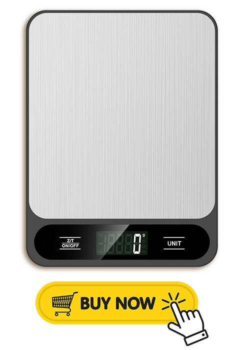 Mik-Nana Food Scale Pink, 10kg/22lb Digital Kitchen Scale Weight Grams and Oz for Baking and Cooking, 1g/0.1oz Precise Graduation, Easy Clean Stainless Steel