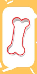 3-Piece Dog Bone Cookie Cutters Set - Dog Treats Cutters, Bone Shapes, 2.4