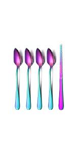 Rainbow Kitchen Utensils Set,13 Pieces Stainless Steel Cooking Utensils Set With Titanium Rainbow Plating,Kitchen Tools Set With Utensil Holder For Non-Stick Cookware Dishwasher Safe (13 Packs)