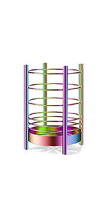 Rainbow Kitchen Utensils Set,13 Pieces Stainless Steel Cooking Utensils Set With Titanium Rainbow Plating,Kitchen Tools Set With Utensil Holder For Non-Stick Cookware Dishwasher Safe (13 Packs)