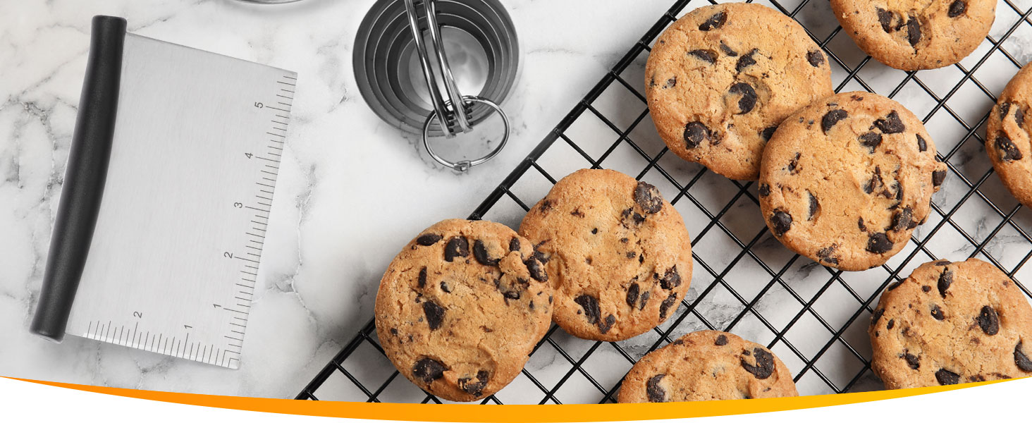 HULISEN Pastry Cutter, Dough Blender, 3 Cup Flour Sifter and Biscuit Cutter, Stainless Steel Dough Cutter, Professional Baking Dough Tools for Cooking Cookies and Donuts(4 Pcs/Set)