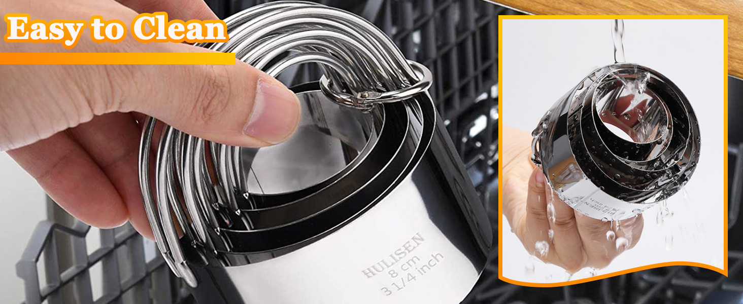 HULISEN Pastry Cutter, Dough Blender, 3 Cup Flour Sifter and Biscuit Cutter, Stainless Steel Dough Cutter, Professional Baking Dough Tools for Cooking Cookies and Donuts(4 Pcs/Set)