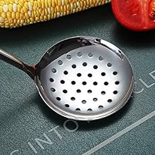 Stainless Steel Skimmer, Berglander Metal Strainer, Kitchen Cooking Skimmers For Non-Stick Cookware, Non-Stick And Heat Resistant, Dishwasher Safe, Easy to Clean