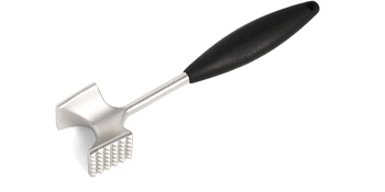 Cast Stainless Steel Meat Tenderizer - Heavy Duty Dishwasher Safe Hammer Mallet Tool & Chicken Pounder