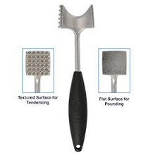 Cast Stainless Steel Meat Tenderizer - Heavy Duty Dishwasher Safe Hammer Mallet Tool & Chicken Pounder