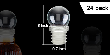 Wine Bottle Stoppers 24 Pack Wine Saver with Unbreakable Acrylic Wine Stopper for Decanter Beverages Champagne Liquors Oils Diffuser Bottles