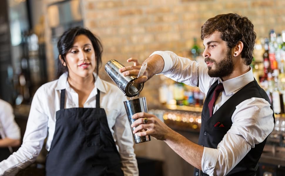 WUWEOT 9 Pack Cocktail Strainer, 4-Prong Stainless Steel Bar Strainer, 6 Inches Silver Bar Tool Drink Strainer with 100 Wire Spring for Bartenders and Mixologists