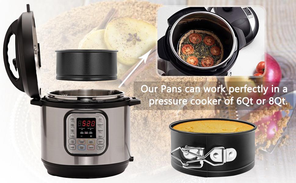 MASSUGAR Springform Pan 4 Pack 4-Inch Mini Cake Pan with 50 Pcs Parchment Paper Liners, Nonstick Leakproof Cheesecake Pan for Mini Cheesecakes Pizzas and Quiches