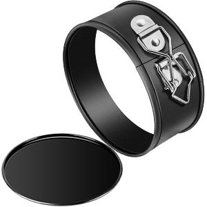 MASSUGAR Springform Pan 4 Pack 4-Inch Mini Cake Pan with 50 Pcs Parchment Paper Liners, Nonstick Leakproof Cheesecake Pan for Mini Cheesecakes Pizzas and Quiches