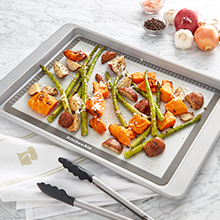 KitchenAid Silicone Large Baking Mat, 12x17-Inch, Gray