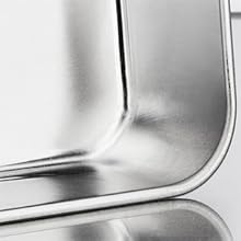 E-far Baking Pans Set of 3, Stainless Steel Sheet Cake Pan for Oven - 12.5/10.5/9.4Inch, Rectangle Bakeware Set for Cake Lasagna Brownie Casserole Cookie, Non-toxic & Healthy, Dishwasher Safe