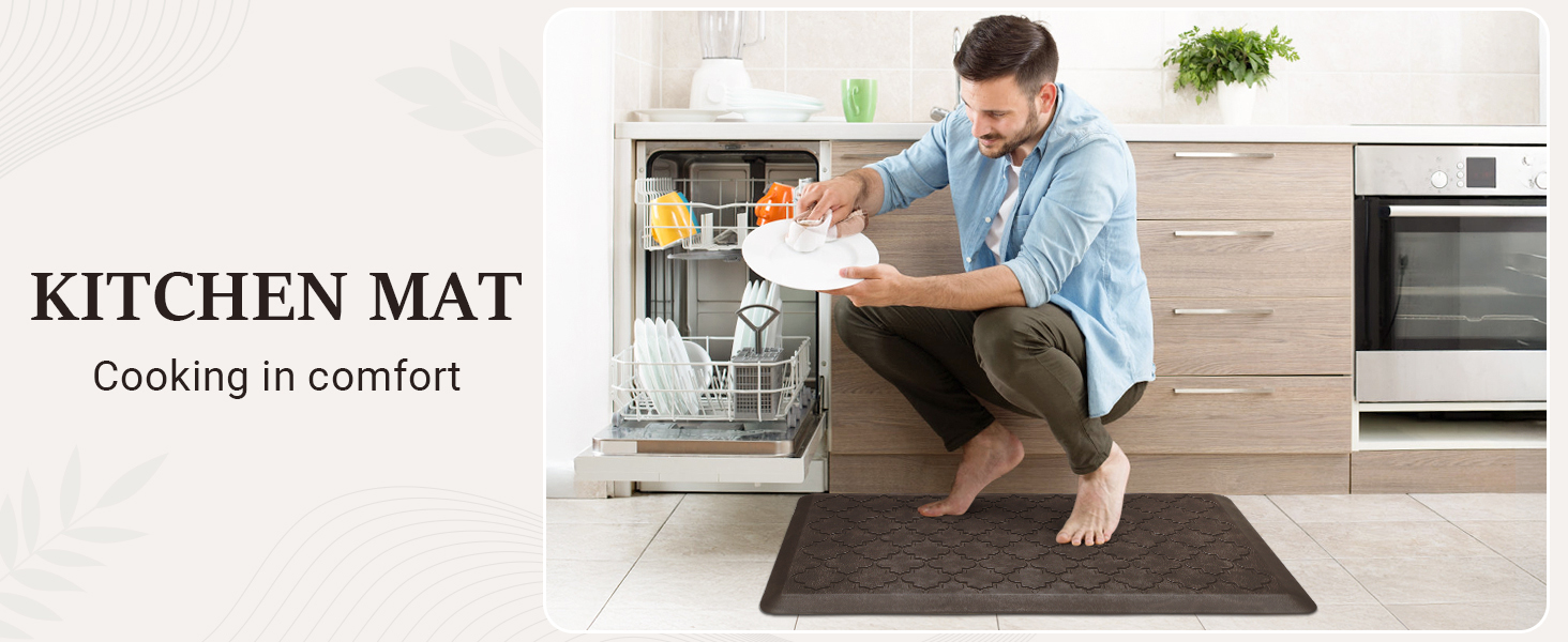 WISELIFE Kitchen Mat Cushioned Anti Fatigue Floor Mat,17.3