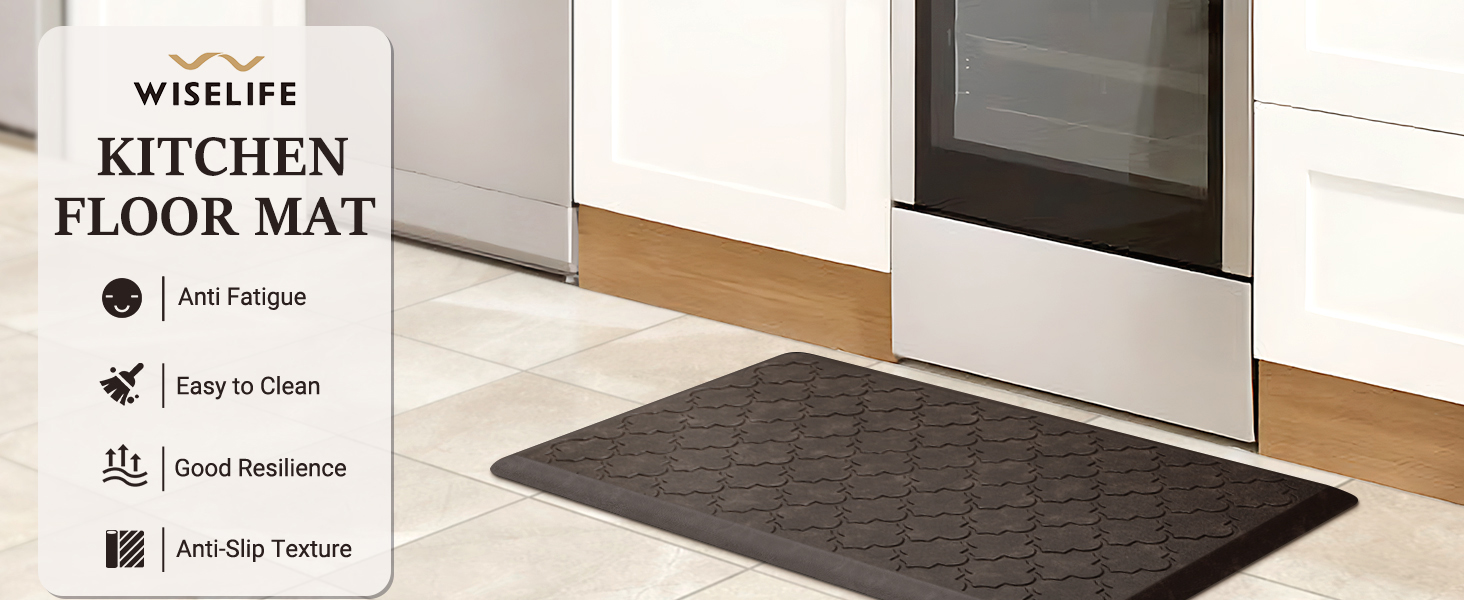 WISELIFE Kitchen Mat Cushioned Anti Fatigue Floor Mat,17.3